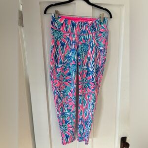 Lily Pulitzer Blue & Pink Patterned Luxletic Leggings